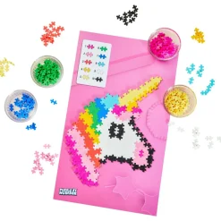 Plus-Plus - Puzzle By Number, Enhjørning 250 stk| Legetøj Til Ferien|Puslespil