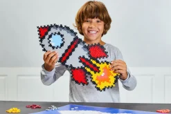 Plus-Plus - Puzzle By Number, Raket 500 stk| Legetøj Til Ferien|Puslespil