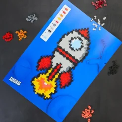 Plus-Plus - Puzzle By Number, Raket 500 stk| Legetøj Til Ferien|Puslespil