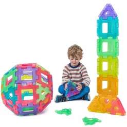 Polydron Large - Transparent, 60 dele| Byggesæt|Tumlinge Legetøj