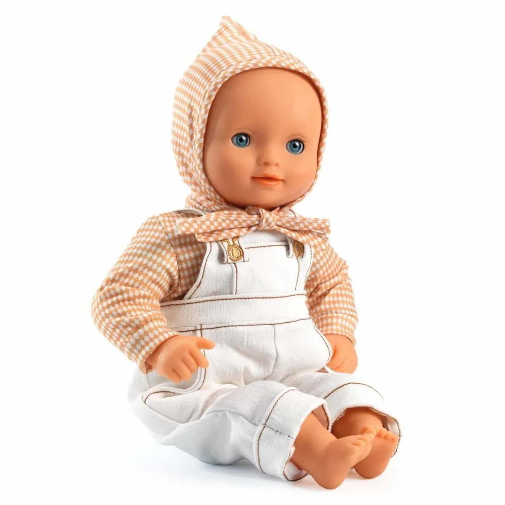 Djeco Pomea dukketøj - Sæt med overalls, Cannelle| Dukker