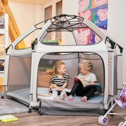 Pop-up hyggehule - Lysegrå| Udeleg|Legetelt