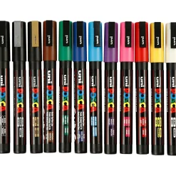 Posca tusser PC-3M - Basisfarver, 12 stk.| Påske|Tegne- & Malegrej