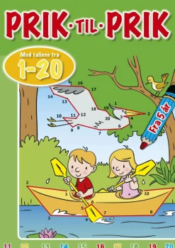 Forlaget Bolden Prik til prik 1-20 - Kano| Matematik & Leg|Tegne- & Malegrej
