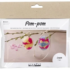 Creativ Company Påskepose - Lav pompon påskeæg, 2 stk| Påske|Kreativ Leg