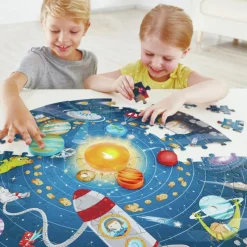 Hape Puslespil m. 100 brikker - Solsystemet| Astronomi|Puslespil