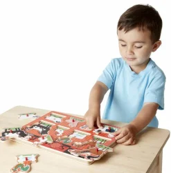Melissa & Doug Puslespil med lyd - Bondegårdsdyr| Tumlinge Legetøj|Puslespil