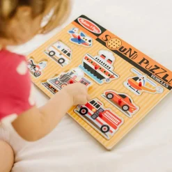 Melissa & Doug Puslespil med lyd - køretøjer| Puslespil|Tumlinge Legetøj