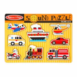 Melissa & Doug Puslespil med lyd - køretøjer| Puslespil|Tumlinge Legetøj