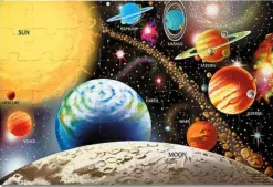 Melissa & Doug Puslespil til gulv - 48 brikker Solsystem| Astronomi|Puslespil