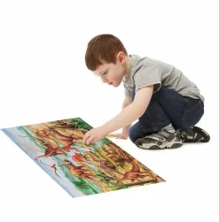 Melissa & Doug Puslespil til gulv - Dinosaurer| Dinosaur Legetøj|Puslespil