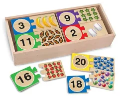 Melissa & Doug Puslespil - Tæl og lær| Montessori|Puslespil