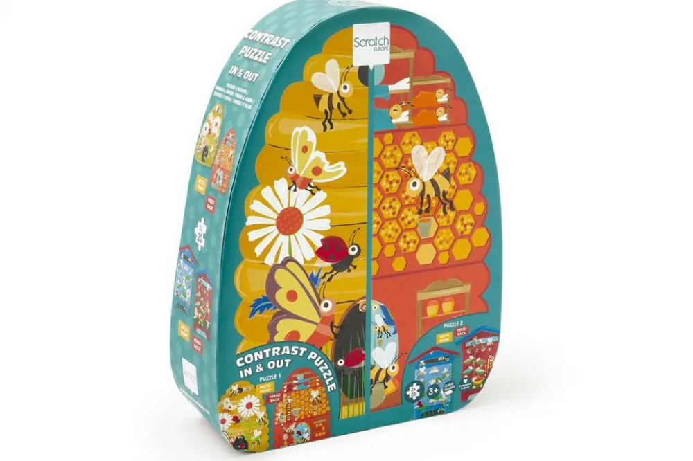 Scratch Puslespil, tosidet m. 2 x 20 brikker - Bikube| Puslespil