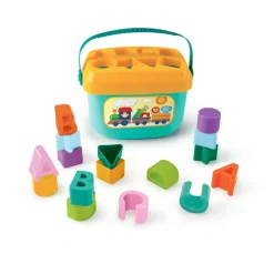 Scandinavian Baby Products Puttekasse med 16 klodser| Sorterings- & Stablelegetøj|Tumlinge Legetøj