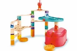 Hape Quadrilla kuglebane - Bucket, 65 dele| Stem Læringslegetøj|Kuglebane