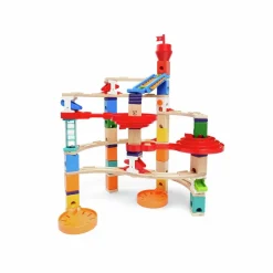 Hape Quadrilla kuglebane - Super Spirals, 129 dele| Stem Læringslegetøj|Kuglebane