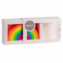 Dëna Regnbue i silikone - Neon, 10 dele| Bidelegetøj|Babylegetøj