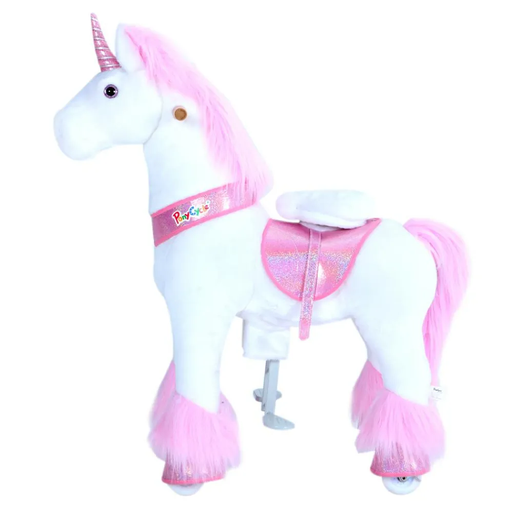 PonyCycle Rid Selv - Enhjørning pink, Medium| Grovmotorik