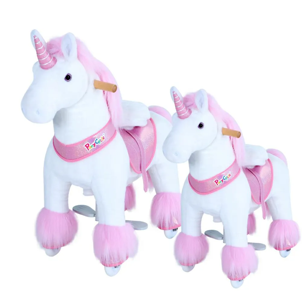 PonyCycle Rid Selv - Enhjørning pink, Small| Grovmotorik