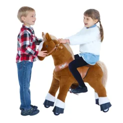PonyCycle Rid Selv - Hest, lysebrun m. hvid blis, Medium| Grovmotorik