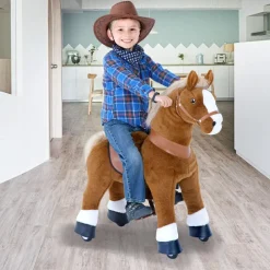 PonyCycle Rid Selv - Hest, lysebrun m. hvid blis, Medium| Grovmotorik