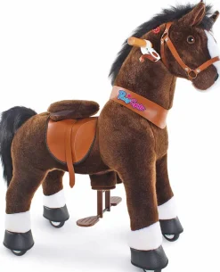 PonyCycle Rid Selv - Hest, mørkebrun m. hvid blis, Medium| Grovmotorik