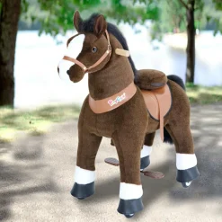 PonyCycle Rid Selv - Hest, mørkebrun m. hvid blis, Medium| Grovmotorik