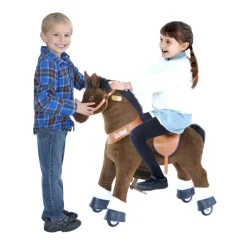 PonyCycle Rid Selv - Hest, mørkebrun m. hvid blis, Medium| Grovmotorik