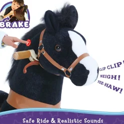 PonyCycle Rid Selv - Hest, sort m. hvid blis, Medium| Grovmotorik