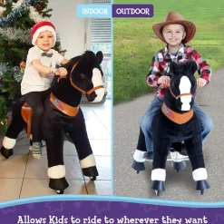 PonyCycle Rid Selv - Hest, sort m. hvid blis, Medium| Grovmotorik