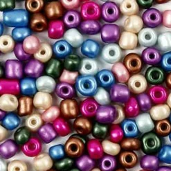 Creativ Company Rocaiperler Ø5 mm - Metallicfarver, 720 gr.| Lav Selv Smykker|Kreativ Leg