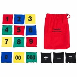 Ærteposer - Tal & matematiksymboler, 15 stk| Grovmotorik|Skolesjov