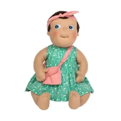 Rubens Barn Rubens Baby tilbehør - Grøn sommerkjole| Dukker|Babylegetøj
