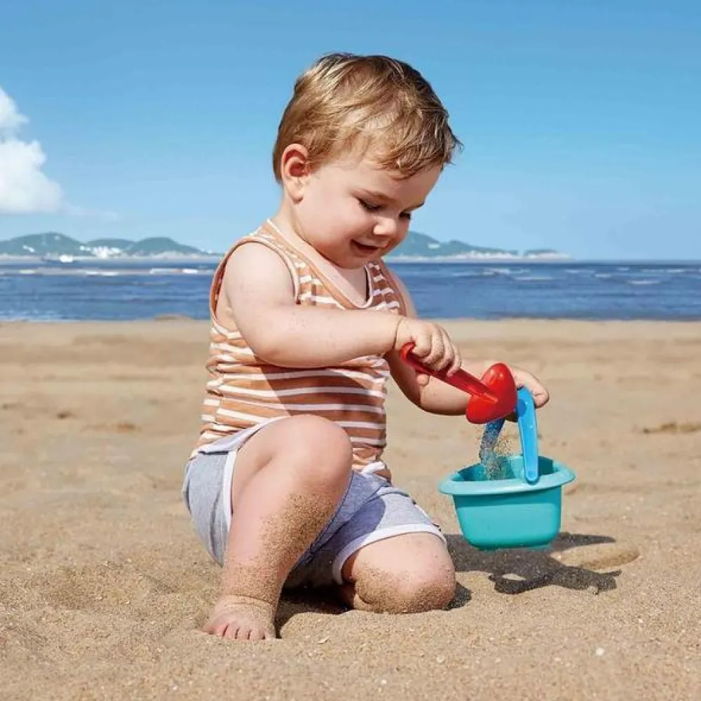 Hape Sandleg - Mini spand og skovl| Udeleg|Legetøj Til Ferien