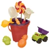 B. Toys Sandleg - Spandsæt med 8 dele - Rød| Udeleg|Strand- & Sandlegetøj