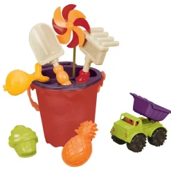 B. Toys Sandleg - Spandsæt med 8 dele - Rød| Udeleg|Strand- & Sandlegetøj