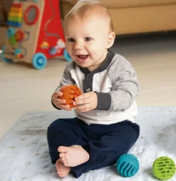 Fat Brain Toys Sansebolde - Sanse-rullere, 3 stk.| Taktil / Følesans|Bolde