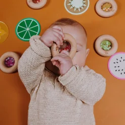 Sansedonut Ø7 cm - Vandmeloner|Børn Mindfulness For Børn|Tumlinge Legetøj