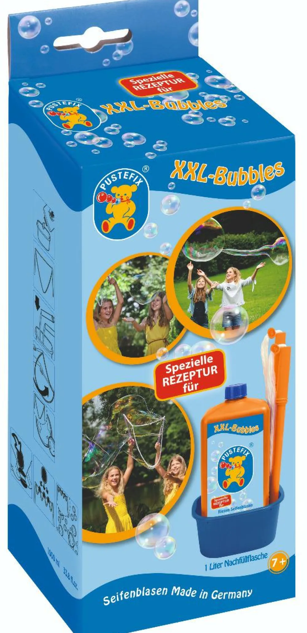 Pustefix Sæbebobler XXL - Tristring + 1.000 ml| Udeleg