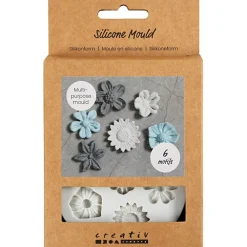 Creativ Company Silikoneform - Blomstermix, 6 motiver| Kreativ Leg