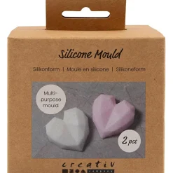 Creativ Company Silikoneform - Facethjerte, 2 stk| Kreativ Leg