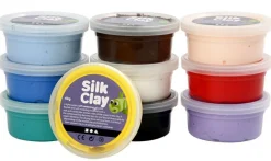 Creativ Company Silk Clay 10 x 40 gr. - Basisfarver| Kreativ Leg