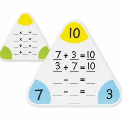 Learning Resources Skriv og visk ud matematikbræt - Sæt m. 5 stk| Logik & Talforståelse|Skolesjov