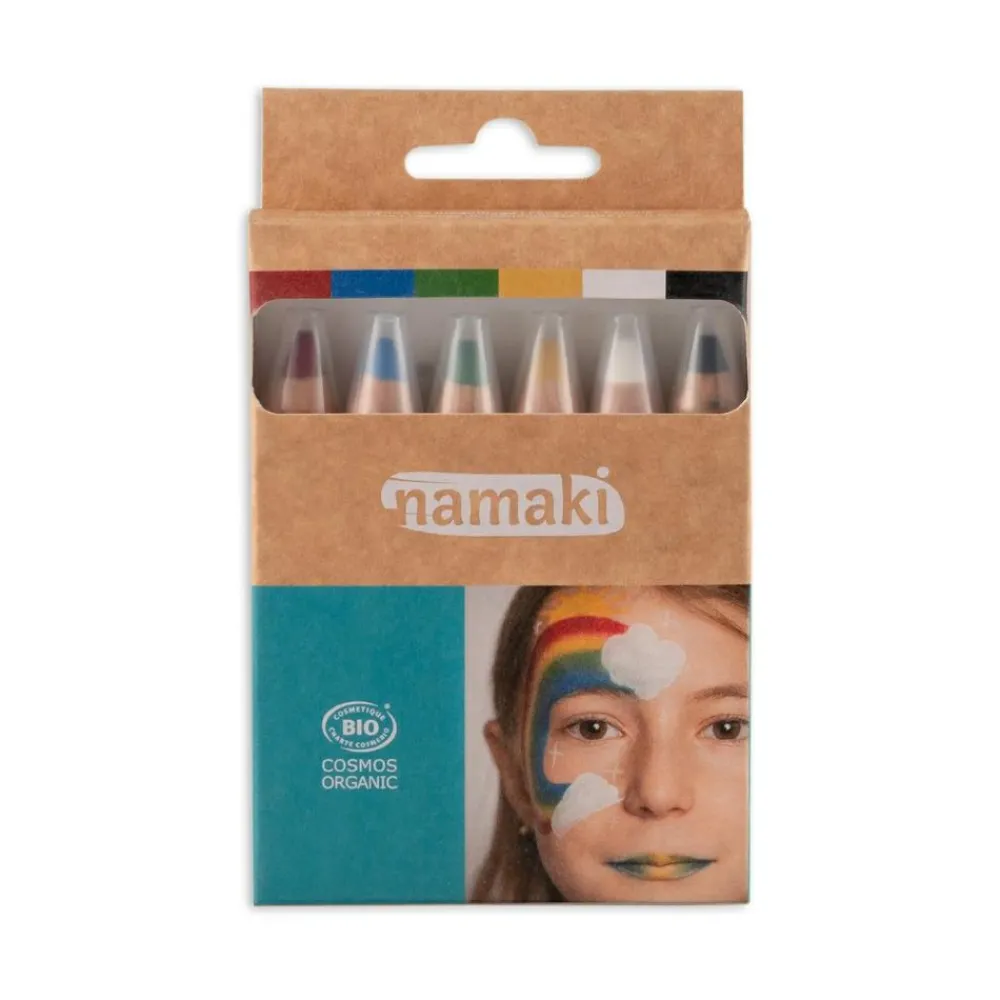 Sminkeblyanter - Rainbow, 6 stk| Fastelavn|Udklædningstøj