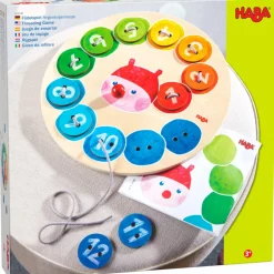 Haba Snøreleg - Den farveglade larve| Montessori