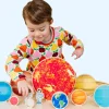 Solsystem i træ, 12 dele| Trælegetøj|Montessori