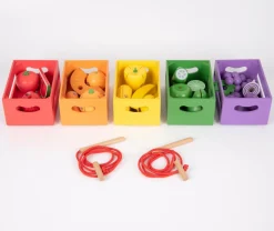 tickit® Sorter i kasser - Grøntsager og frugter| Trælegetøj|Montessori