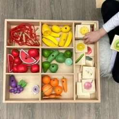 tickit® Sorteringsbakke af træ, 7 rum| Trælegetøj|Montessori