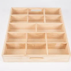tickit® Sorteringsbakke af træ, 14 rum| Trælegetøj|Montessori