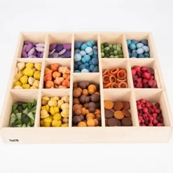tickit® Sorteringsbakke af træ, 14 rum| Trælegetøj|Montessori